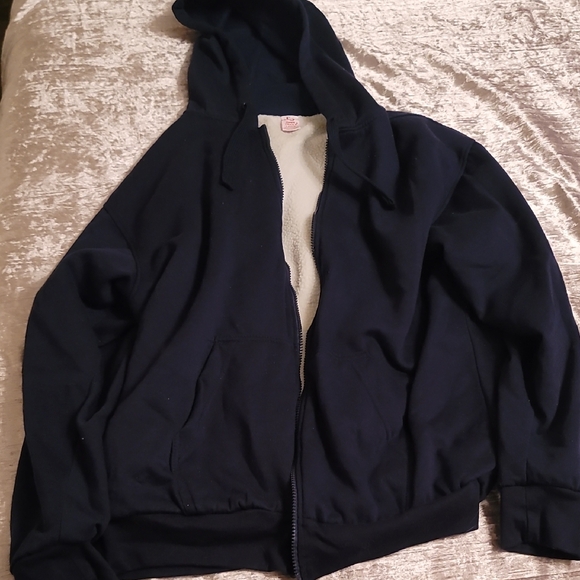 Open Trails Other - Full Zip Thick Navy Blue Zip-Up Hoodie Large
